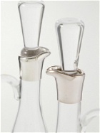 Asprey - Crystal, Silver and Walnut Oil and Vinegar Set