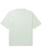 AURALEE - Stretch-Linen Jersey T-Shirt - Blue