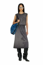 Diesel Fleece midi skirt with dévoré print - Skirts Womens in Grey