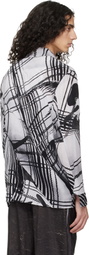 Serapis Black & White Clothing Facilities Silk Shirt