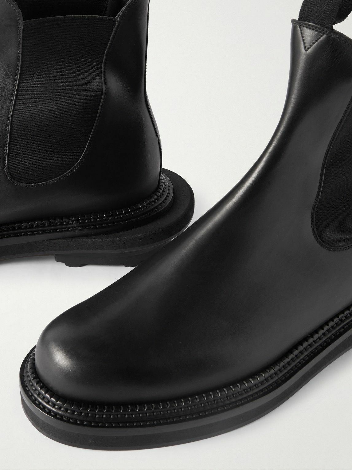 J.M. Weston - Sacai Leather Chelsea Boots - Black J.M. Weston