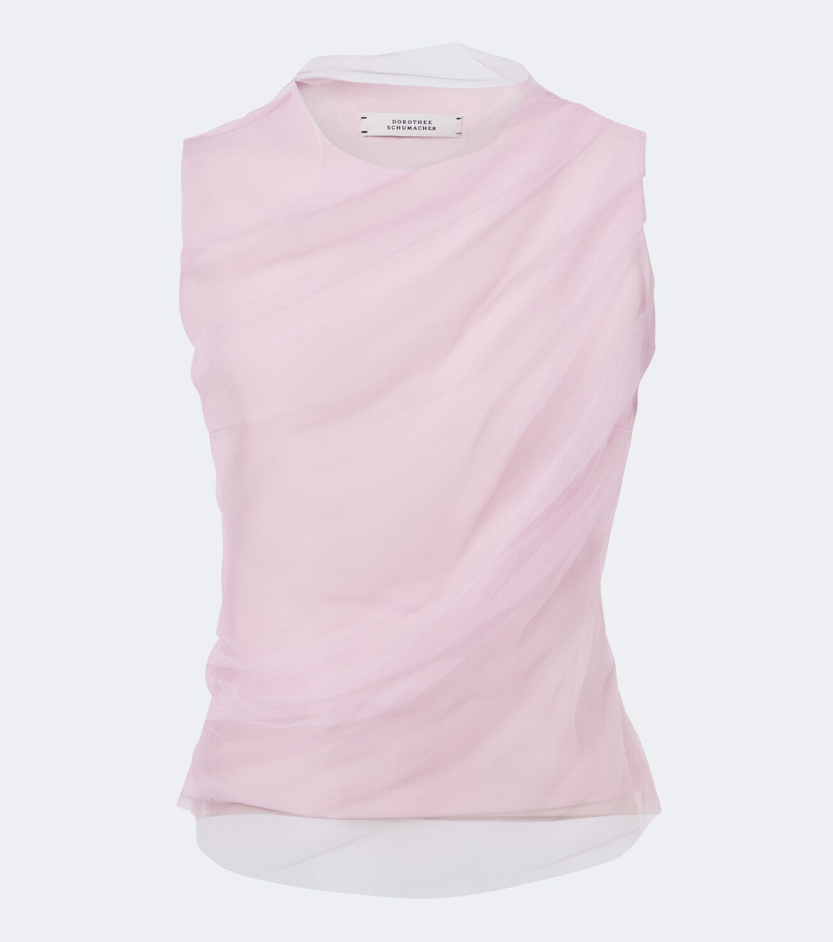 Dorothee Schumacher Layered draped jersey and tulle top