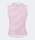 Dorothee Schumacher Layered draped jersey and tulle top