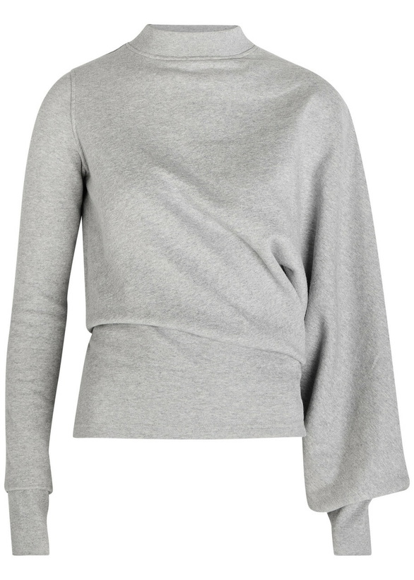 Photo: A.W.A.K.E Mode Draped Cotton Sweatshirt Grey
