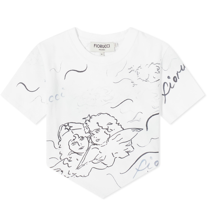Photo: Fiorucci Women's Sketch Angel Hankerchief Top in White