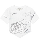 Fiorucci Women's Sketch Angel Hankerchief Top in White