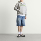 Butter Goods Men's Nail Logo Zip Hoodie in Ash