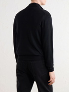 Canali - Wool Zip-Up Sweater - Black