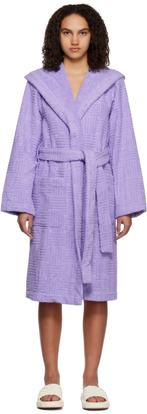Photo: Bottega Veneta Purple Intreccio Bathrobe