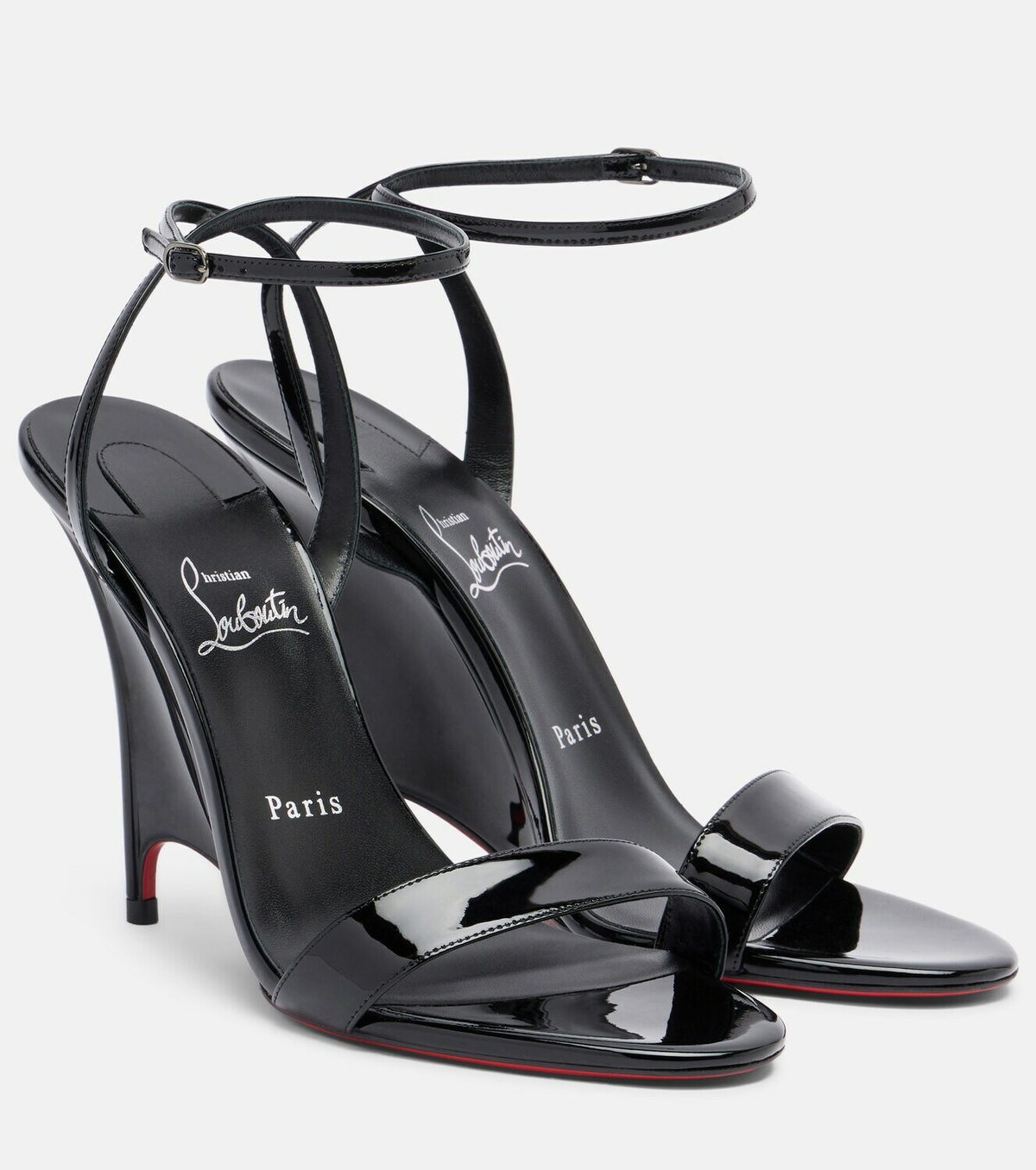 Christian Louboutin Miss Z patent leather wedge sandals
