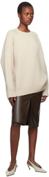 Lanvin Beige Cape Sweater
