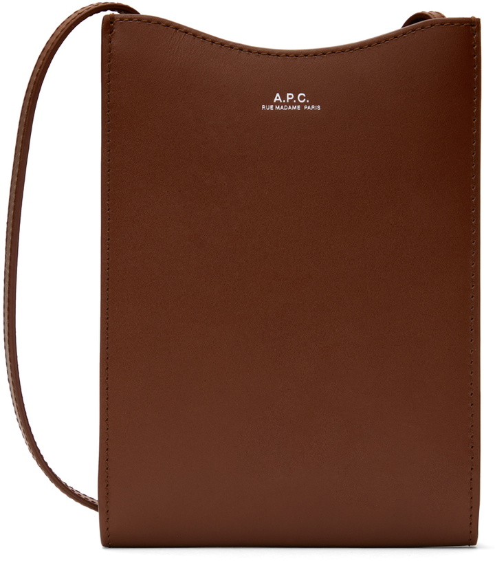 Photo: A.P.C. Brown Jamie Neck Pouch