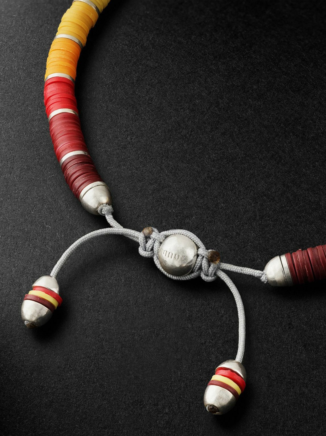 M. Cohen - Mini Rizon Sterling Silver Beaded Bracelet - Red M.Cohen