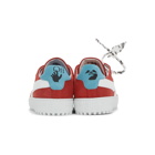 Off-White Red and White Suede Arrow Sneakers