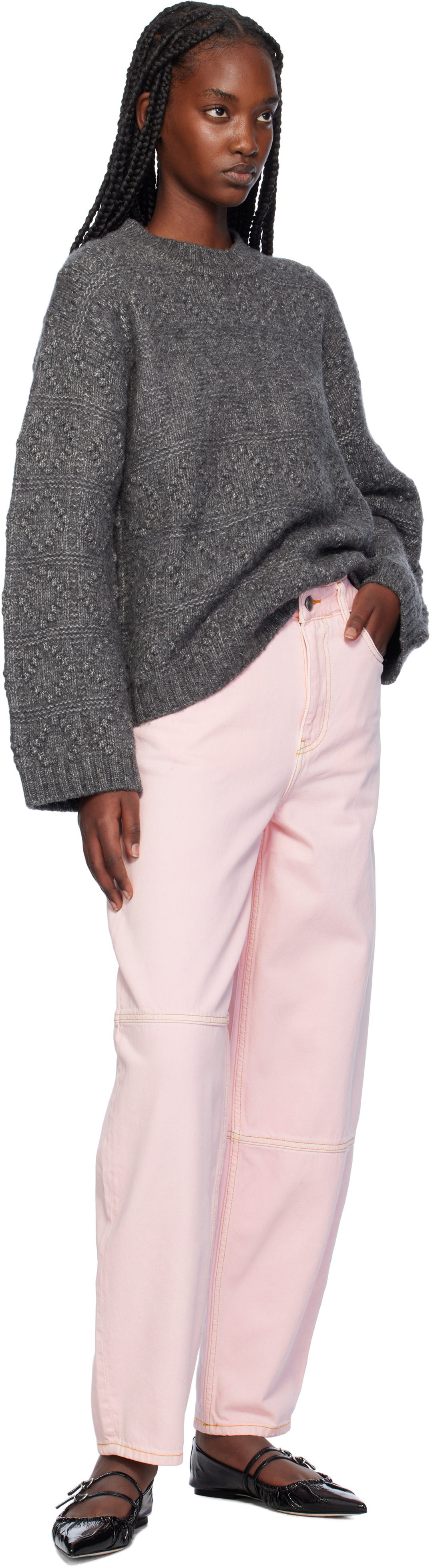 GANNI Pink Stary Jeans GANNI GANNI Pink Stary Jeans GANNI