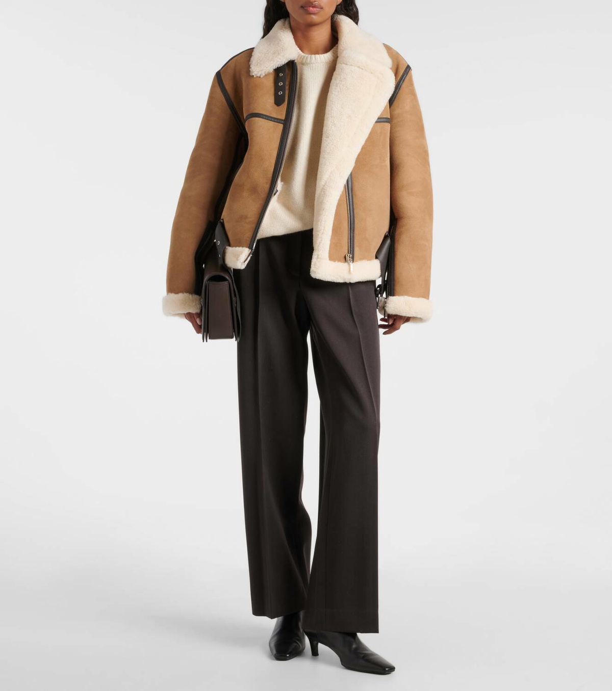 Toteme Shearling-lined suede jacket Toteme