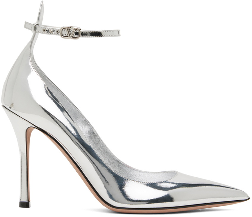 Valentino Garavani Silver Tan-Go 100 Heels