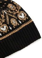 Khaite Avers Fair Isle Cashmere Beanie - Black - One Size
