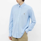 Polo Ralph Lauren Men's Button Down Oxford Pique Shirt in Harbour Island Blue