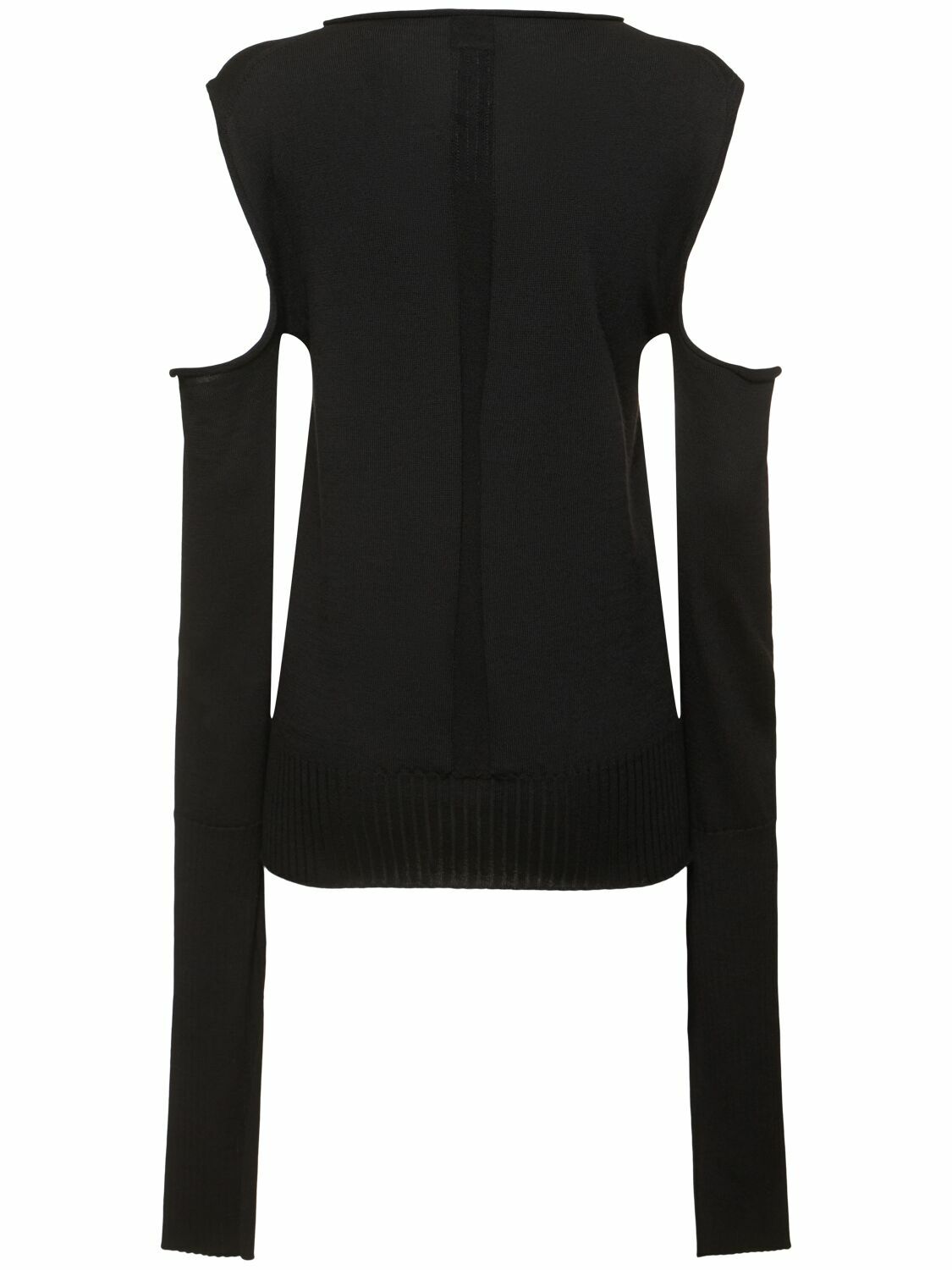 トップス rick owens cape sleeve knit RICK OWENS SS24 LIDO CAPE SLEEVE KNIT IN BLACK LIGHTWEIGHT