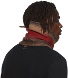 Wooyoungmi SSENSE Exclusive Red Knit Neck Buff Scarf
