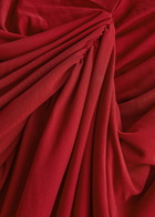 Esse Studios Bonachi Cape-effect Jersey Mini Dress Dark Red