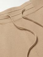 Piacenza Cashmere - Straight-Leg Cotton Sweatpants - Brown