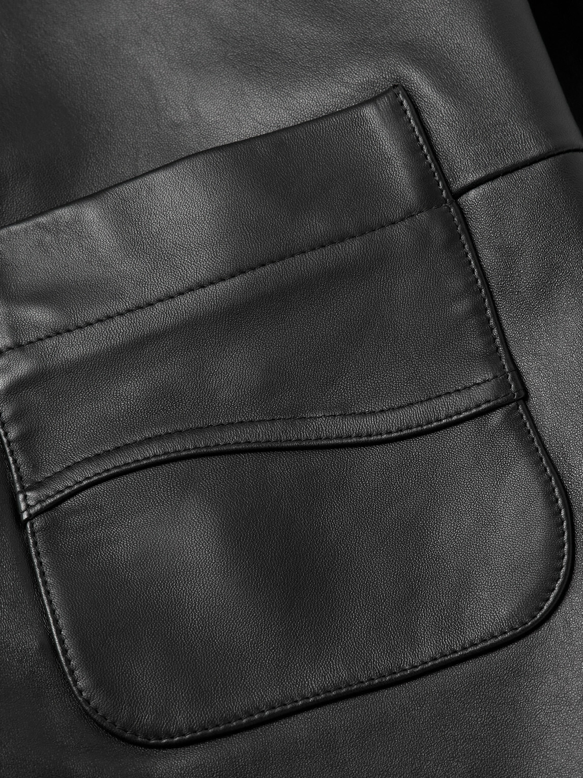 Stòffa - Wave Leather Jacket - Black