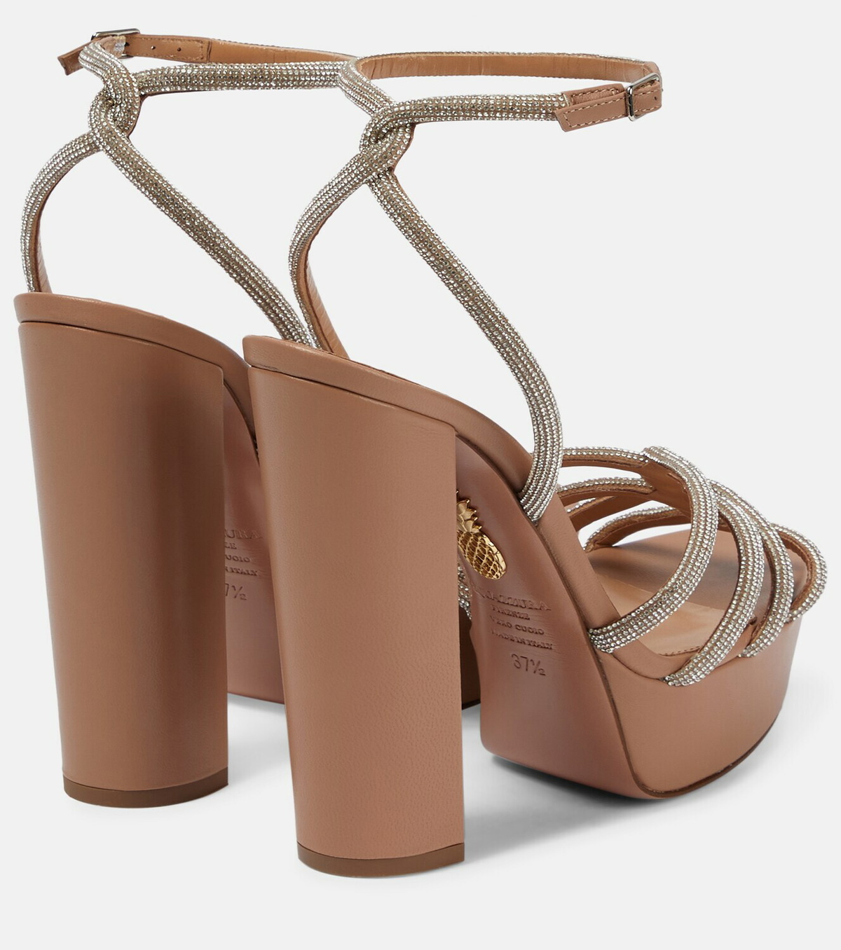 Aquazzura Moondust Plateau 140 platform sandals