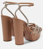 Aquazzura Moondust Plateau 140 platform sandals