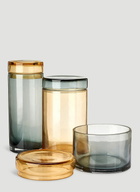 POLSPOTTEN Set of Three Caps & Jars Multi Mix