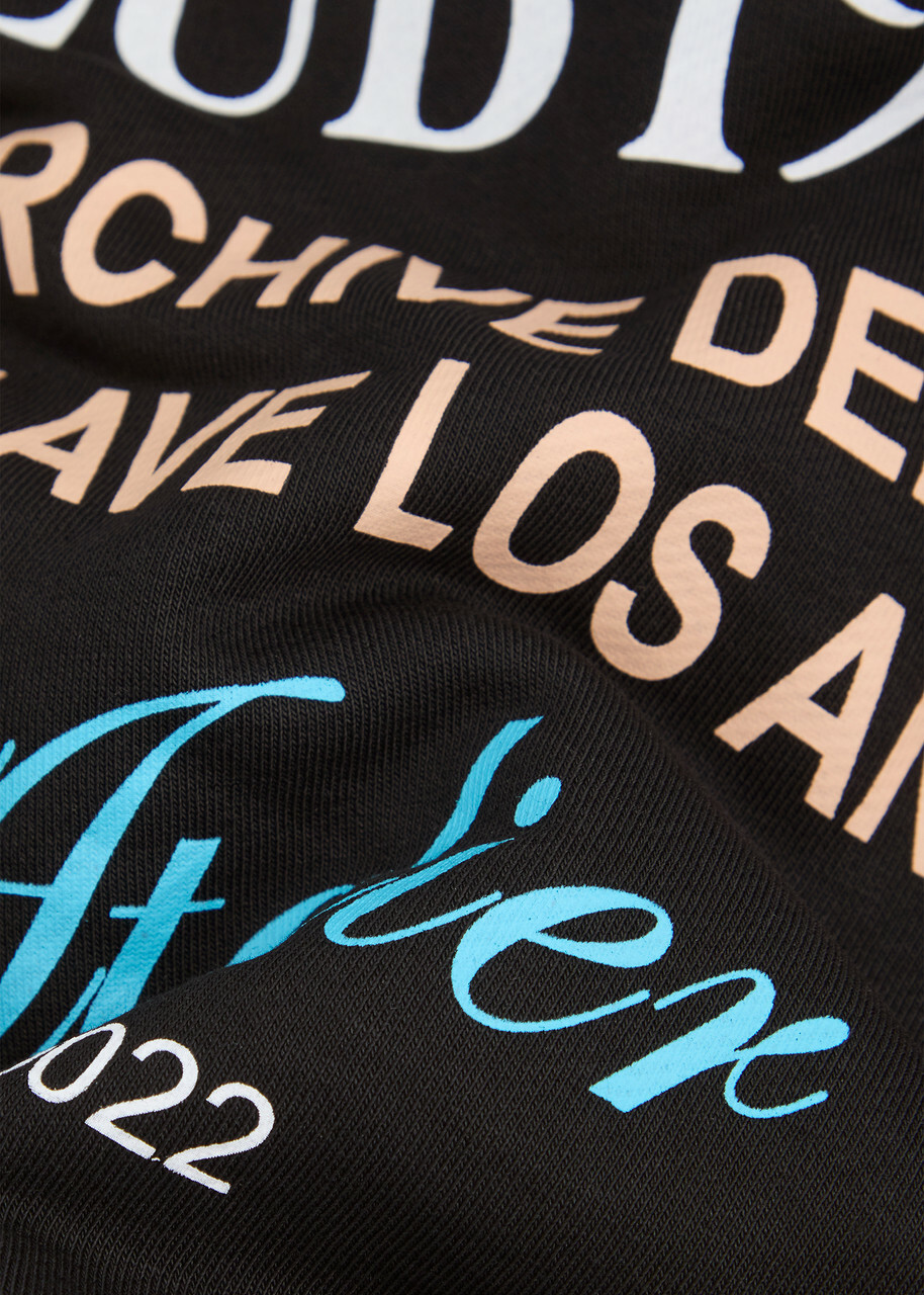 Club 1984 La Dept Printed Cotton Sweatshirt Black