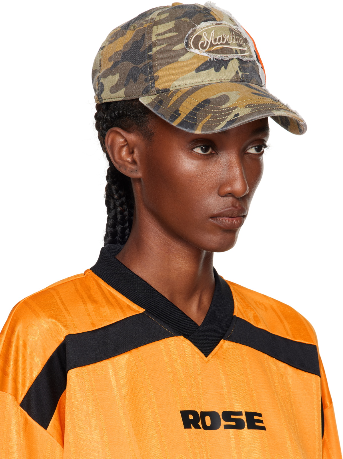 Martine Rose Green & Gray Collage 'Expect Perfection' Cap