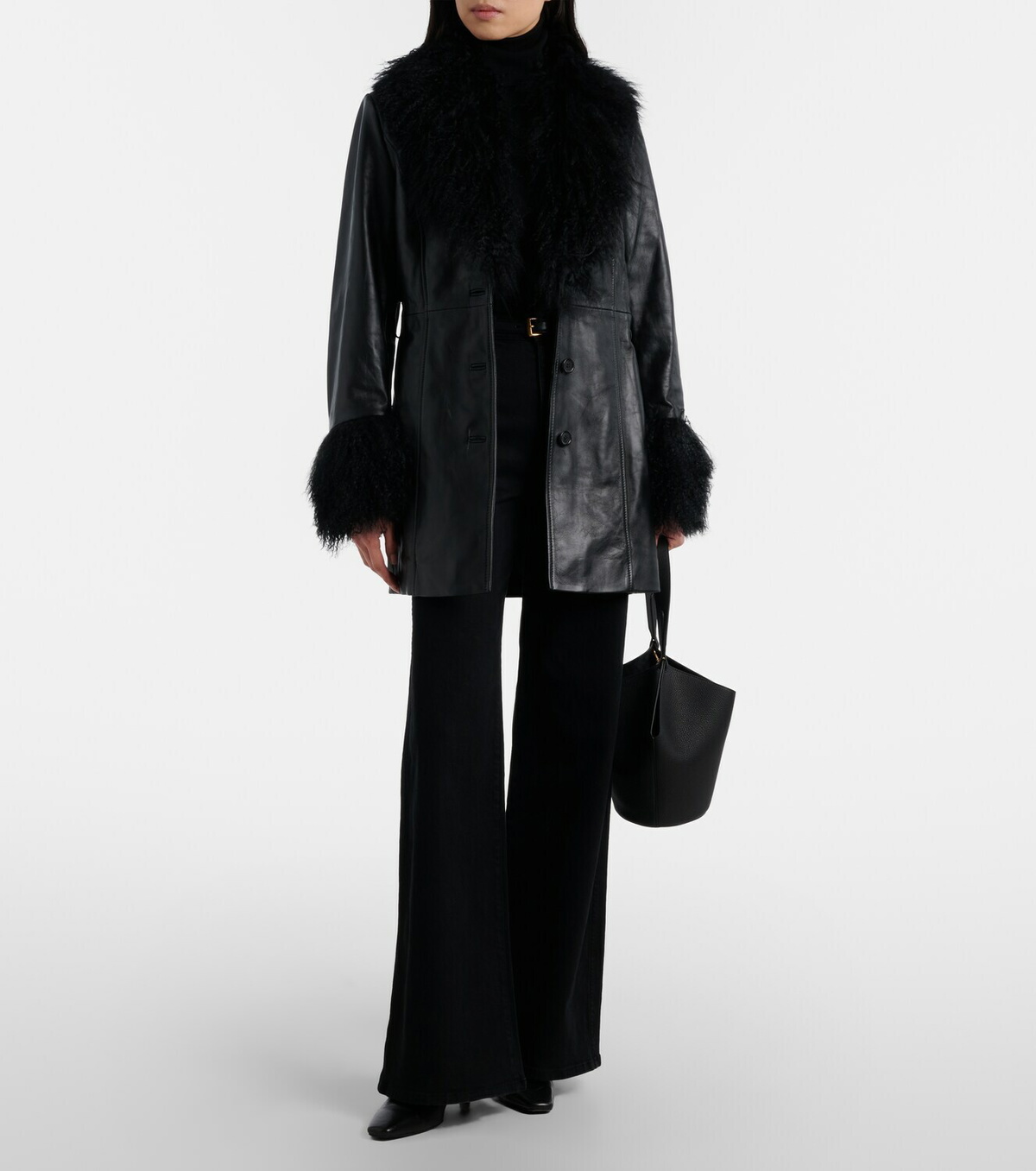 Nili Lotan Sefa belted leather jacket