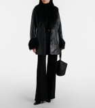 Nili Lotan Sefa belted leather jacket