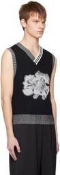 Feng Chen Wang Black Floral Vest