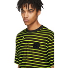 McQ Alexander McQueen Black and Yellow Monster Stripe Patch T-Shirt