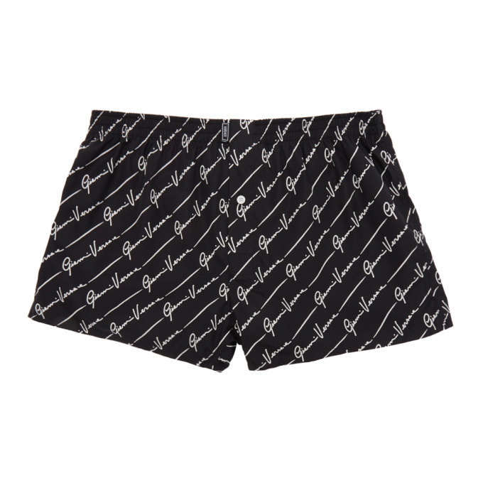 Photo: Versace Underwear Black Signature Print Boxers