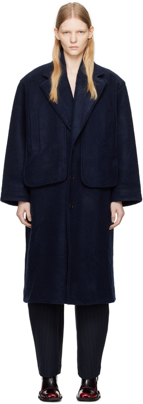 Photo: Henrik Vibskov Navy Big Bag Coat