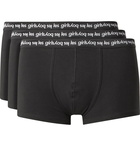 Les Girls Les Boys - Three-Pack Stretch-Cotton Boxer Briefs - Black