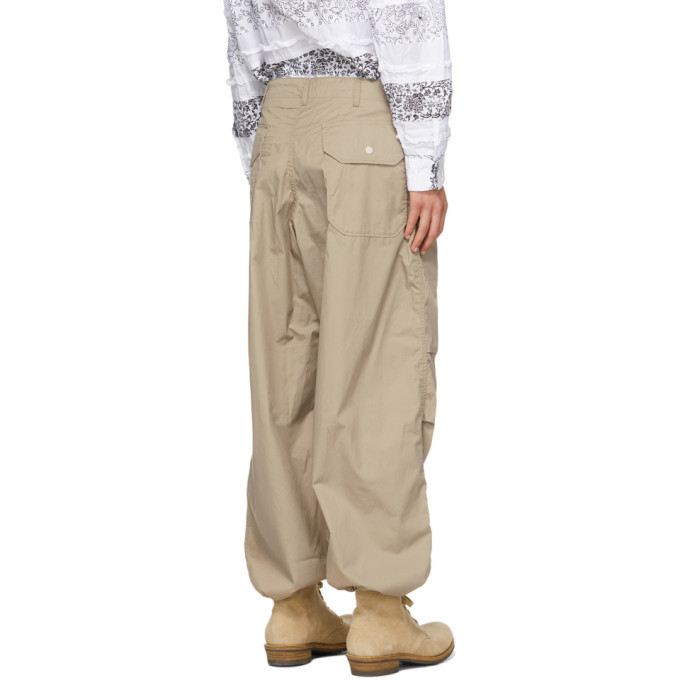 Engineered Garments Beige Twill Over Trousers Engineered Garments