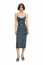 Diesel Midi dress in denim-look jersey - Dresses Womens in Blue