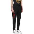 Dolce and Gabbana Black Roses Lounge Pants