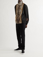 DOLCE & GABBANA - Colour-Block Leopard-Print Shell Jacket - Brown