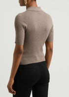 Paige Lianne Ribbed Cotton-blend Cardigan Light Brown