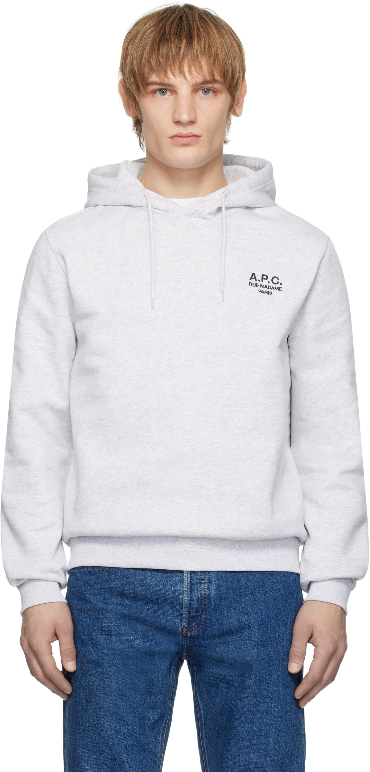 A.P.C. Gray Standard Rue Madame Hoodie SSENSE