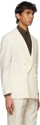 Ring Jacket Off-White Wool Dinner Double-Breasted Blazer