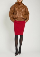 Saint Laurent Leather Jacket Brown