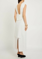 Armarium Mina Crepe Midi Dress White