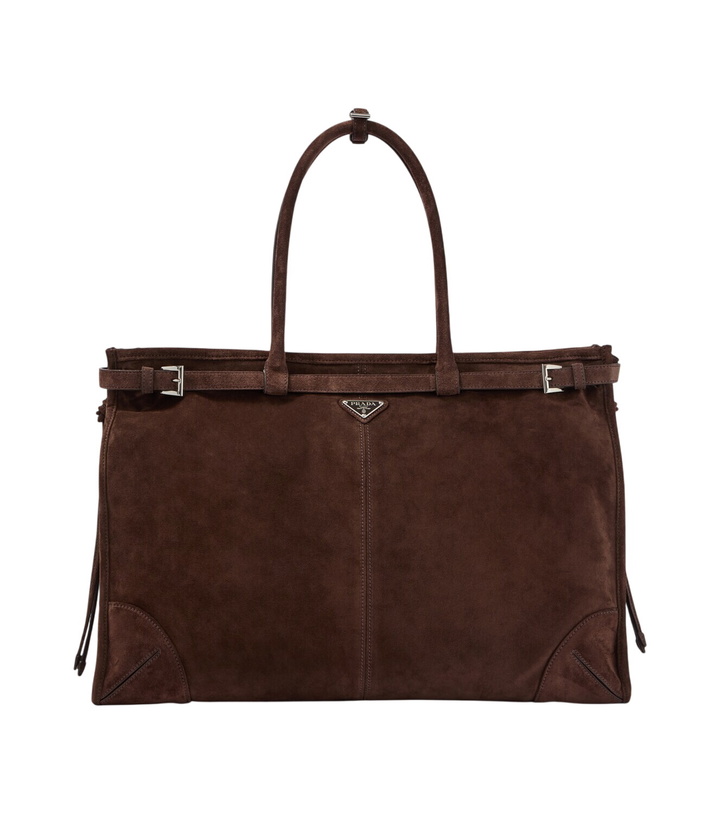 Photo: Prada Prada Bonnie suede tote bag